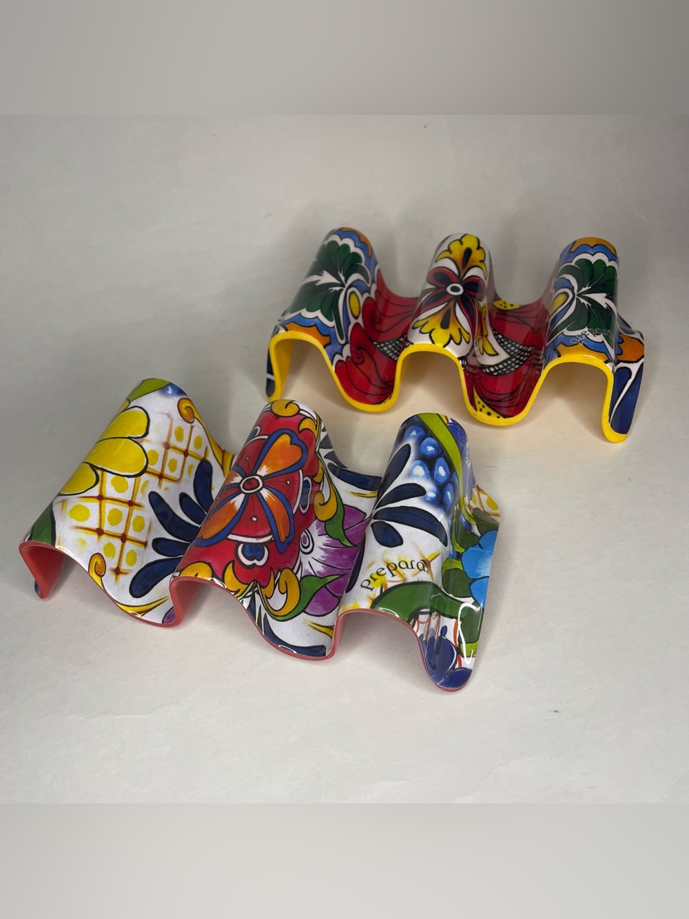 Prepara Melamine/Plastic Festive Multi Taco Holder Set of 2 Taco Night Service
